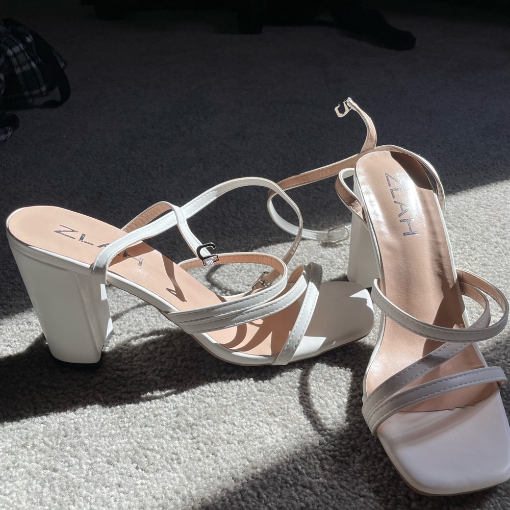 Shien minimalist ankle strap chunky sandles - Picture 1 of 5